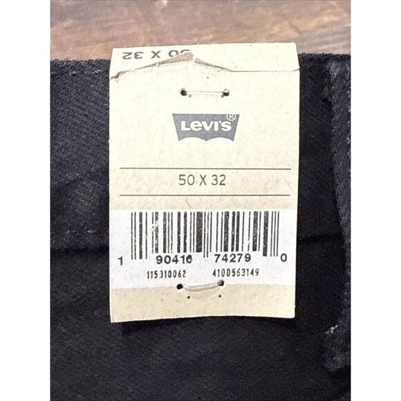 Levi's 501 Original Fit Jeans Men’s 50x32 Big & Tall Stretch Black Denim NWT - Picture 6 of 6